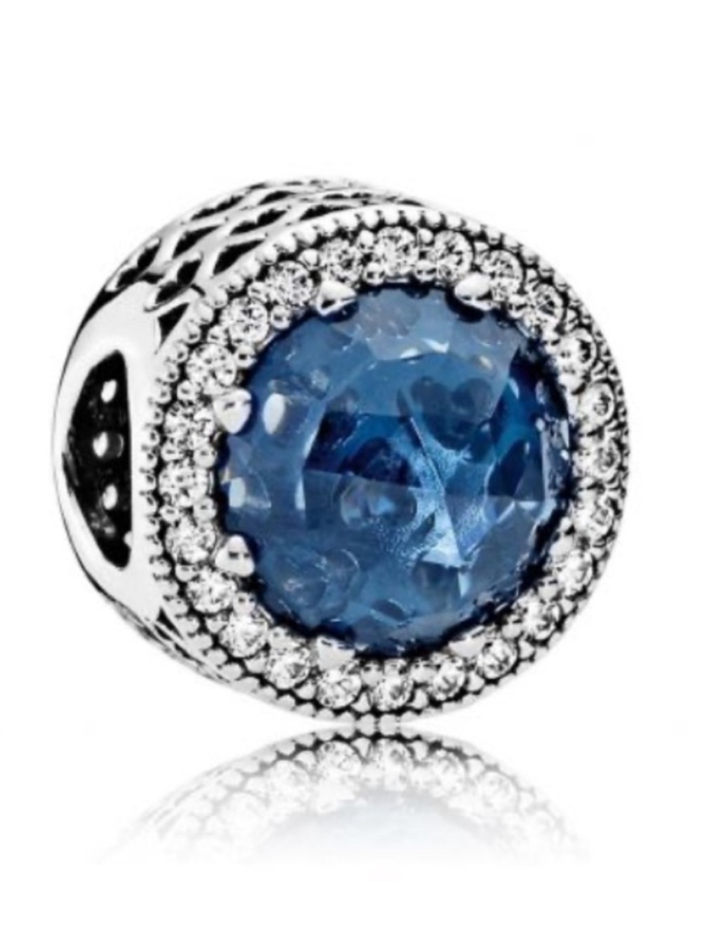 Authentic Pandora Radiant Hearts blue charm